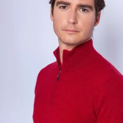 Maison Montagut Pulls>Pull Col Montant En Cachemire Zippe - Filip