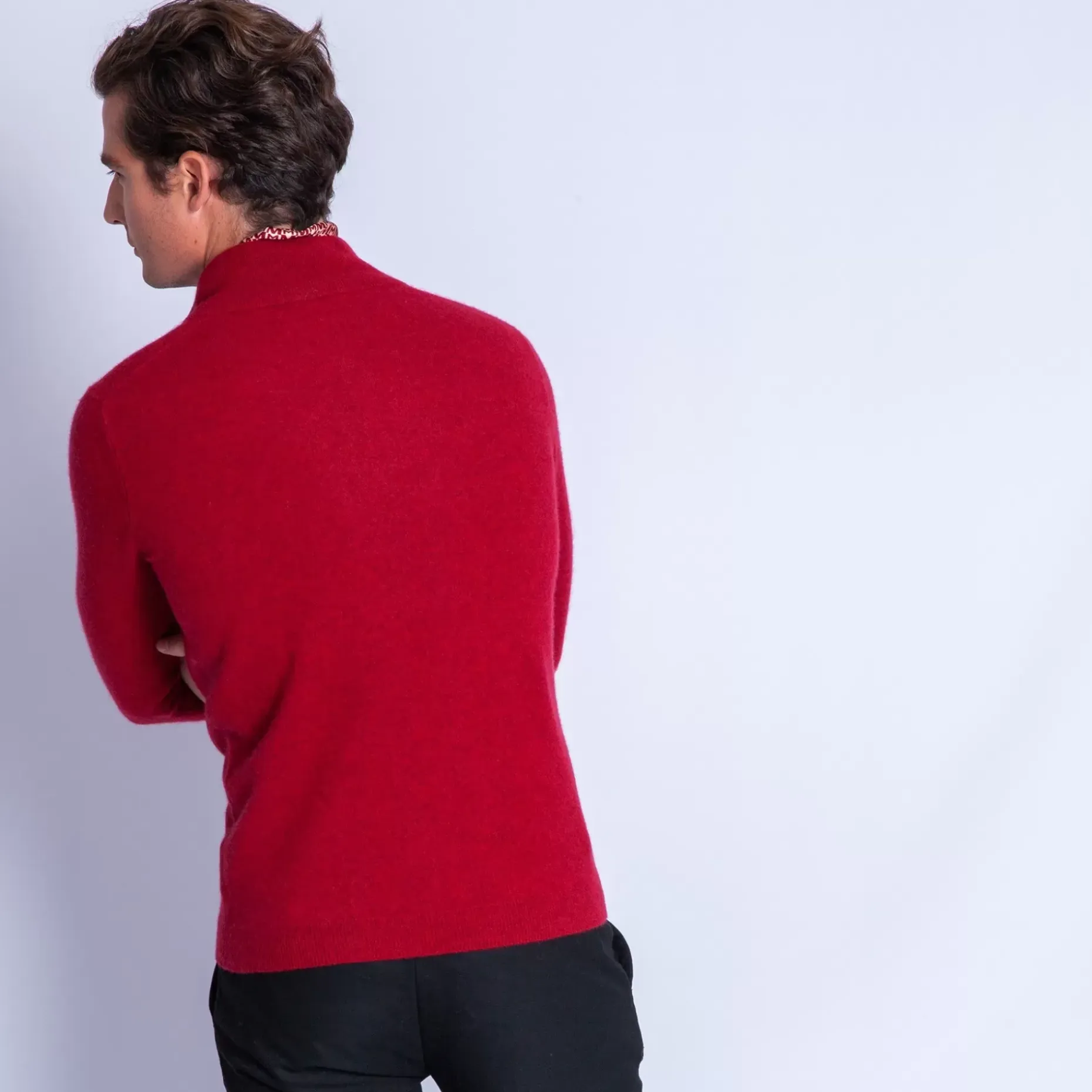 Maison Montagut Pulls>Pull Col Montant En Cachemire Zippe - Filip