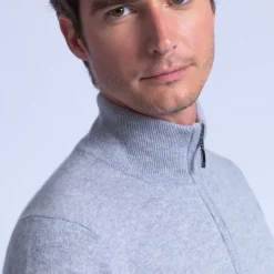 Maison Montagut Pulls>Pull Col Montant En Cachemire Zippe - Filip