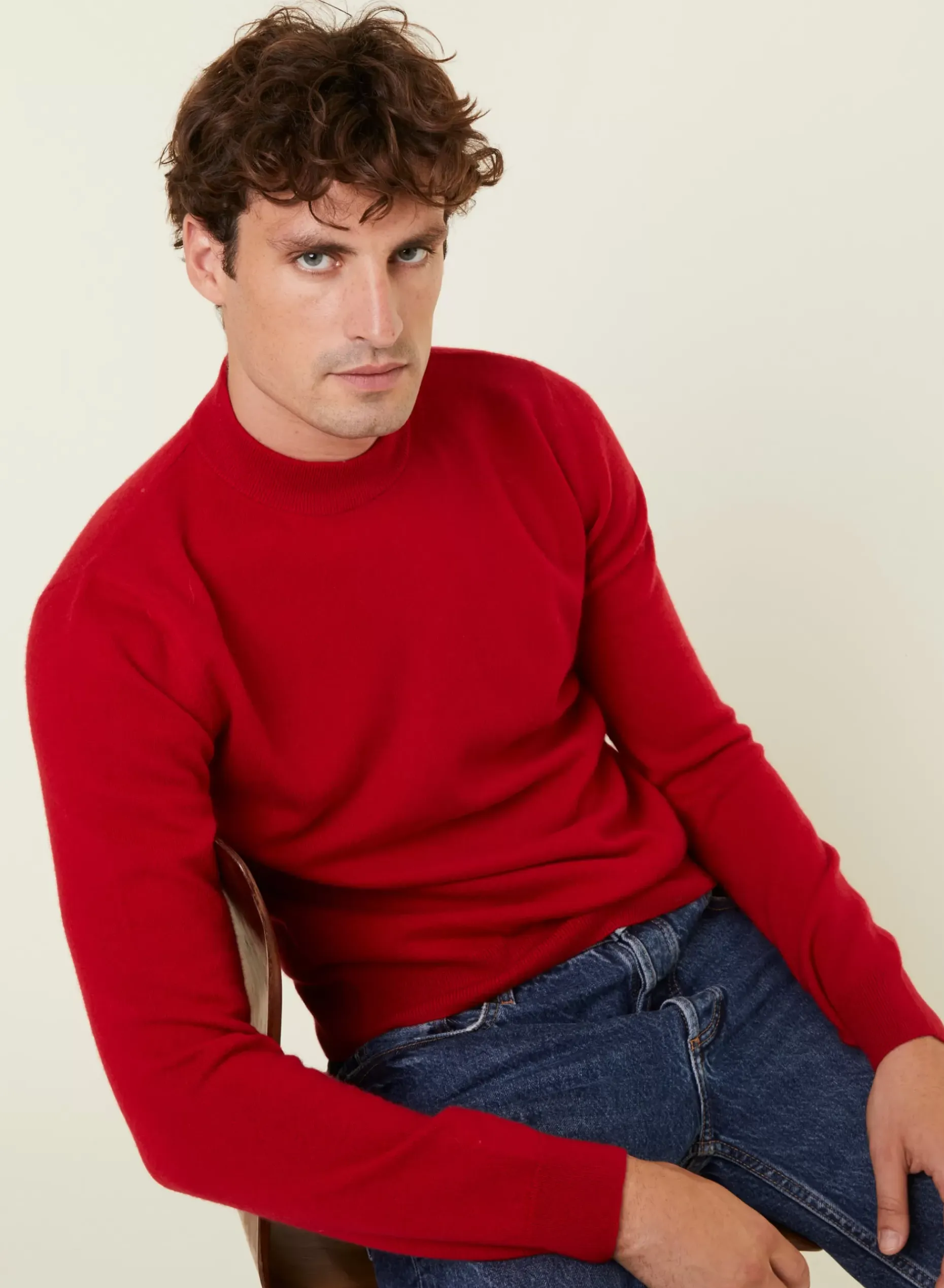 Maison Montagut Pulls>Pull Col Montant En Cachemire - Esteban