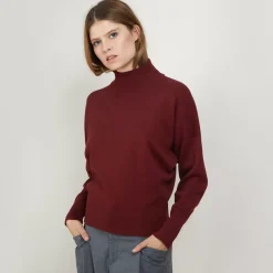Maison Montagut Pulls>Pull Col Montant En Coton Cachemire - Fanny