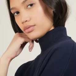 Maison Montagut Pulls>Pull Col Montant En Coton Cachemire - Fanny
