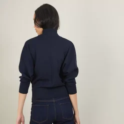 Maison Montagut Pulls>Pull Col Montant En Coton Cachemire - Fanny