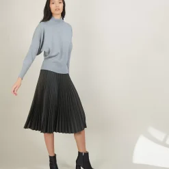Maison Montagut Pulls>Pull Col Montant En Coton Cachemire - Fanny