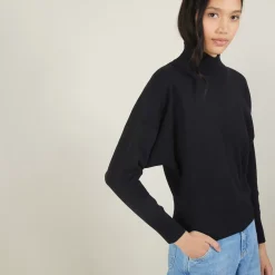 Maison Montagut Pulls>Pull Col Montant En Coton Cachemire - Fanny