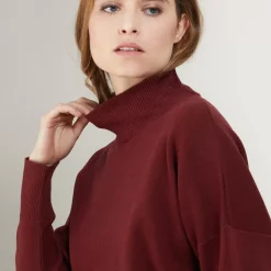 Maison Montagut Pulls>Pull Col Montant En Coton Cachemire - Fanny