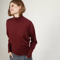 Maison Montagut Pulls>Pull Col Montant En Coton Cachemire - Fanny