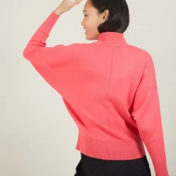Maison Montagut Pulls>Pull Col Montant En Coton Cachemire - Fanny