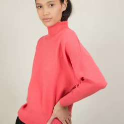 Maison Montagut Pulls>Pull Col Montant En Coton Cachemire - Fanny