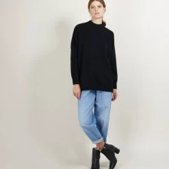 Maison Montagut Pulls>Pull Col Montant Oversize En Cachemire Melange - Glace
