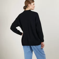 Maison Montagut Pulls>Pull Col Montant Oversize En Cachemire Melange - Glace