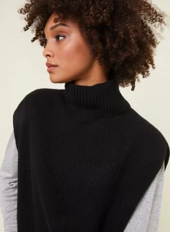 Maison Montagut Pulls>Pull Col Montant Sans Manches En Cachemire Melange - Dalya