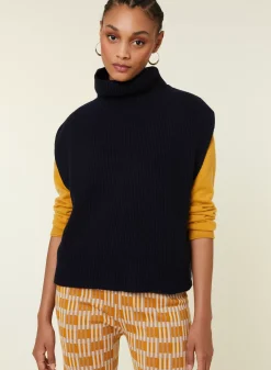 Maison Montagut Pulls>Pull Col Montant Sans Manches En Cachemire Melange - Dalya
