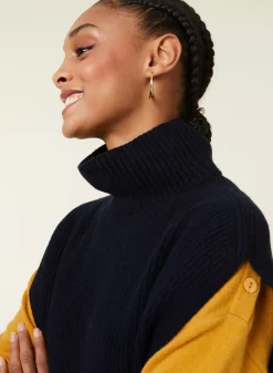 Maison Montagut Pulls>Pull Col Montant Sans Manches En Cachemire Melange - Dalya