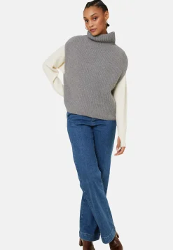 Maison Montagut Pulls>Pull Col Montant Sans Manches En Cachemire Melange - Dalya