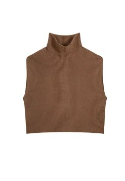 Maison Montagut Pulls>Pull Col Montant Sans Manches En Cachemire Melange - Dalya