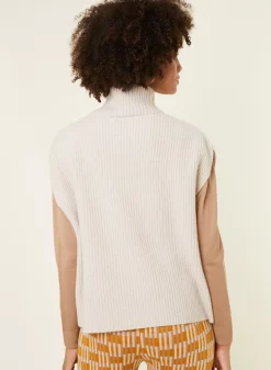 Maison Montagut Pulls>Pull Col Montant Sans Manches En Cachemire Melange - Dalya