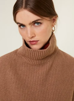 Maison Montagut Pulls>Pull Col Montant Sans Manches En Cachemire Melange - Dalya