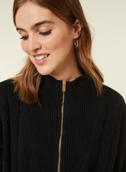 Maison Montagut Pulls>Pull Col Montant Zippe En Cachemire Melange - Lodric