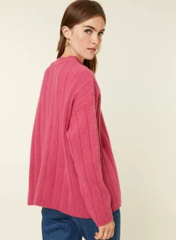 Maison Montagut Pulls>Pull Col Montant Zippe En Cachemire Melange - Lodric