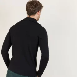 Maison Montagut Pulls>Pull Col Montant Zippe En Laine Merinos - Mae