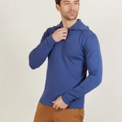 Maison Montagut Pulls>Pull Col Montant Zippe En Laine Merinos - Mae