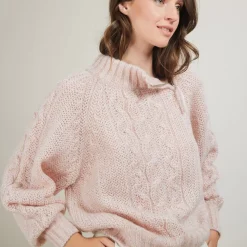Maison Montagut Pulls>Pull Col Montant Zippe En Mohair - Gilda