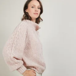 Maison Montagut Pulls>Pull Col Montant Zippe En Mohair - Gilda