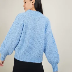 Maison Montagut Pulls>Pull Col Montant Zippe En Mohair - Gilda