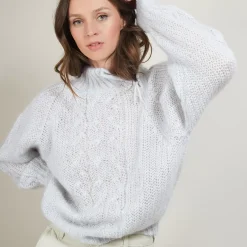 Maison Montagut Pulls>Pull Col Montant Zippe En Mohair - Gilda