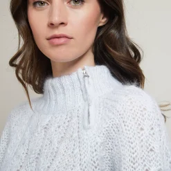 Maison Montagut Pulls>Pull Col Montant Zippe En Mohair - Gilda