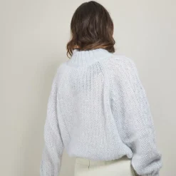 Maison Montagut Pulls>Pull Col Montant Zippe En Mohair - Gilda