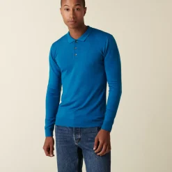 Maison Montagut Pulls>Pull Col Polo Avec Logo En Laine Merinos - Eni