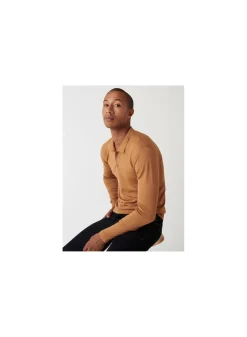 Maison Montagut Pulls>Pull Col Polo Avec Logo En Laine Merinos - Eni