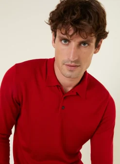 Maison Montagut Pulls>Pull Col Polo Avec Logo En Laine Merinos - Eni