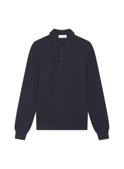 Maison Montagut Pulls>Pull Col Polo Avec Logo En Laine Merinos - Eni