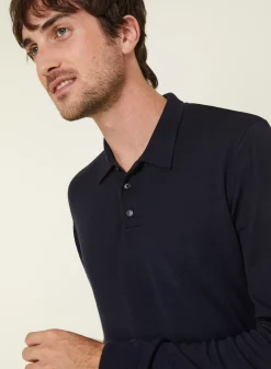 Maison Montagut Pulls>Pull Col Polo Avec Logo En Laine Merinos - Eni