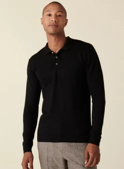 Maison Montagut Pulls>Pull Col Polo Avec Logo En Laine Merinos - Eni