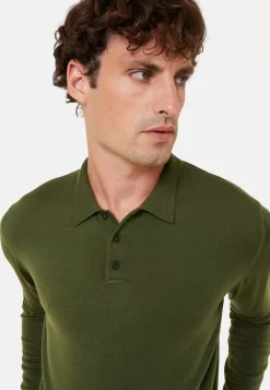 Maison Montagut Pulls>Pull Col Polo Avec Logo En Laine Merinos - Eni
