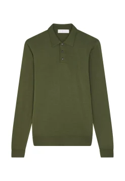 Maison Montagut Pulls>Pull Col Polo Avec Logo En Laine Merinos - Eni