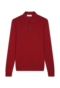 Maison Montagut Pulls>Pull Col Polo Avec Logo En Laine Merinos - Eni