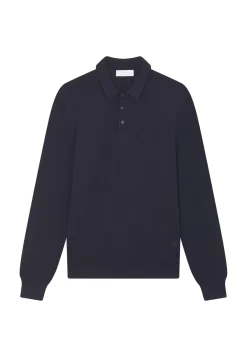 Maison Montagut Pulls>Pull Col Polo Avec Logo En Laine Merinos - Eni