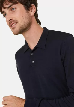 Maison Montagut Pulls>Pull Col Polo Avec Logo En Laine Merinos - Eni