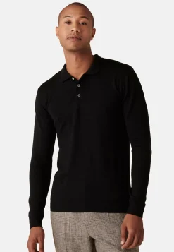 Maison Montagut Pulls>Pull Col Polo Avec Logo En Laine Merinos - Eni