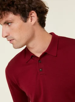 Maison Montagut Pulls>Pull Col Polo Avec Logo En Laine Merinos - Eni