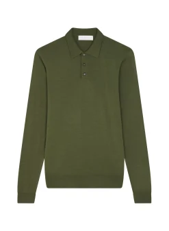 Maison Montagut Pulls>Pull Col Polo Avec Logo En Laine Merinos - Eni