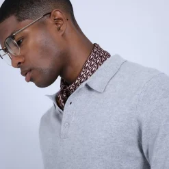 Maison Montagut Pulls>Pull Col Polo En Cachemire - Billy