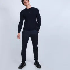 Maison Montagut Pulls>Pull Col Polo En Cachemire - Billy