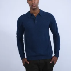 Maison Montagut Pulls>Pull Col Polo En Cachemire - Billy