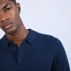 Maison Montagut Pulls>Pull Col Polo En Cachemire - Billy